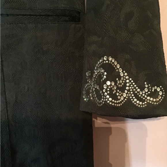 Christine Alexander black jacket embellished large, L, warm, real - Picture 5 of 6